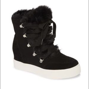 New in Box- Steve Madden Wharton Black Suede- 7.5